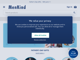'menkind.co.uk' screenshot