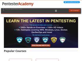 'pentesteracademy.com' screenshot