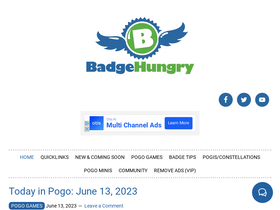 'badgehungry.com' screenshot