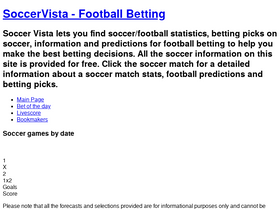 Soccervista deals live score