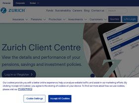 'zurich.ie' screenshot