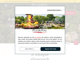 'puydufou.com' screenshot