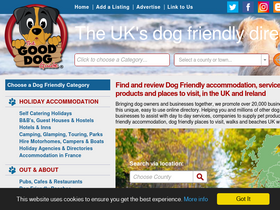 'thegooddogguide.com' screenshot