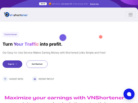 'vnshortener.com' screenshot