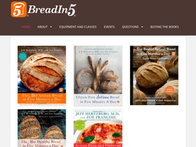 'artisanbreadinfive.com' screenshot