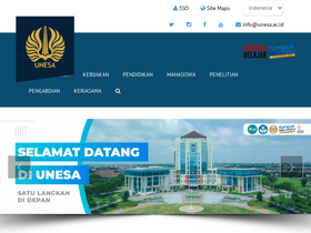 'unesa.ac.id' screenshot