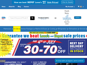 'appliancefactory.com' screenshot