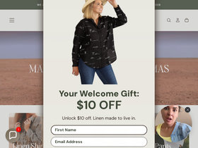 Outback Linen Co website screenshot