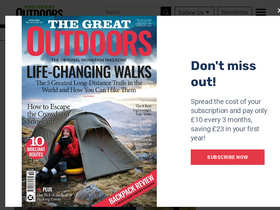 'thegreatoutdoorsmag.com' screenshot