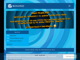 'kolosej.si' screenshot