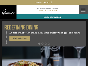 'perryssteakhouse.com' screenshot