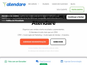 'atendare.com' screenshot