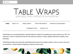 Table Wraps homepage screenshot