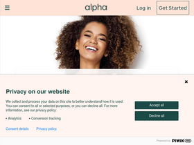 'helloalpha.com' screenshot