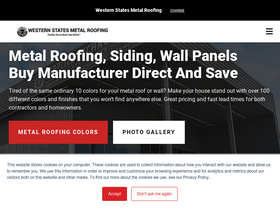 'westernstatesmetalroofing.com' screenshot