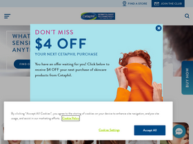 'cetaphil.com' screenshot
