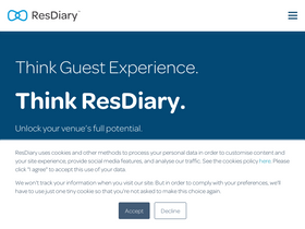 'resdiary.com' screenshot