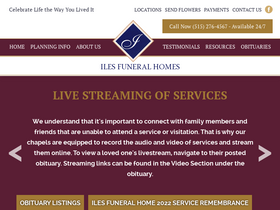 'ilesfuneralhomes.com' screenshot