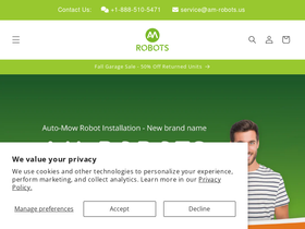 Am Robots homepage screenshot
