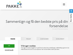 'pakke.dk' screenshot