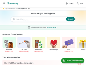 'pharmeasy.in' screenshot