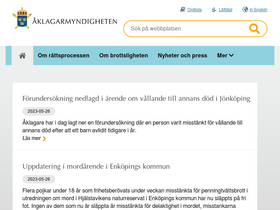 'aklagare.se' screenshot