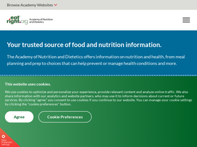 'eatright.org' screenshot