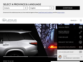 'lexus.ca' screenshot