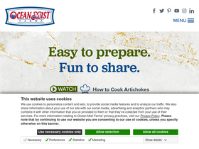 'oceanmist.com' screenshot