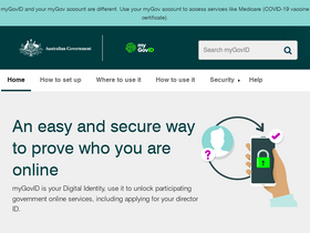 'mygovid.gov.au' screenshot
