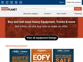 'ironplanet.com.au' screenshot