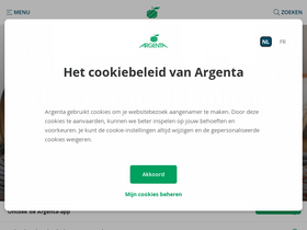 'argenta.be' screenshot