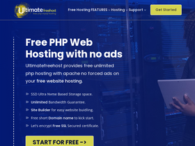 'ultimatefreehost.in' screenshot