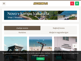 'avtokampi.si' screenshot