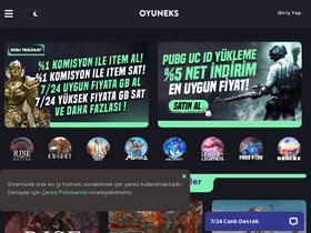 'oyuneks.com' screenshot