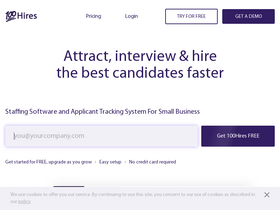 '100hires.com' screenshot