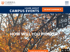 'carrollu.edu' screenshot