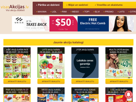 'visasakcijas.lv' screenshot