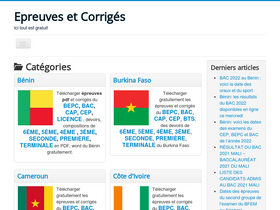 'epreuvesetcorriges.com' screenshot