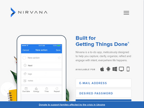 'nirvanahq.com' screenshot