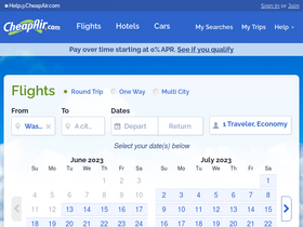 'cheapair.com' screenshot