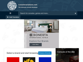 'consolevariations.com' screenshot