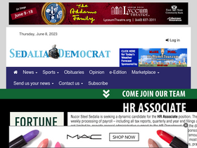 'sedaliademocrat.com' screenshot