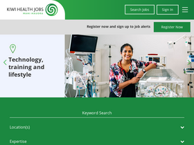 'kiwihealthjobs.com' screenshot