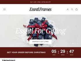 Essntl Frames website screenshot