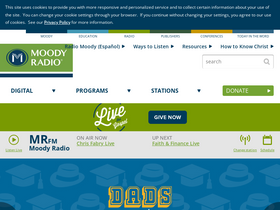 'moodyradio.org' screenshot