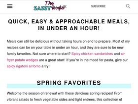 'thesassyfoodie.com' screenshot