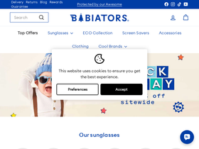 Babiators UK website screenshot
