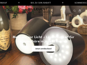 Leuchtkorken homepage screenshot