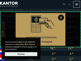 'kantor-exchange.pl' screenshot